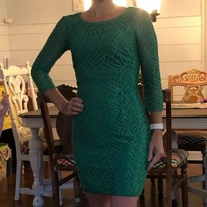 Lilly Pulitzer cocktail dress, green shimmery